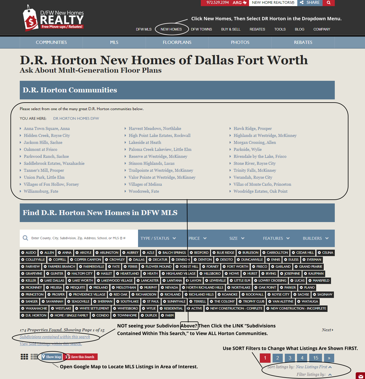 Steps To Find ALL DR Horton Homes